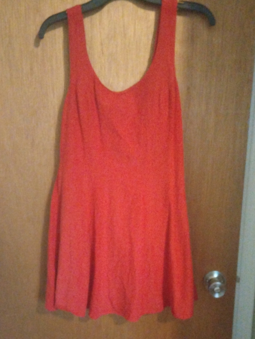 Japna Red Sleeveless Scoop-Neck A-Line Dress